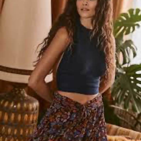 Free People Orchid Convertible Tie Top Black - Picture 1 of 3